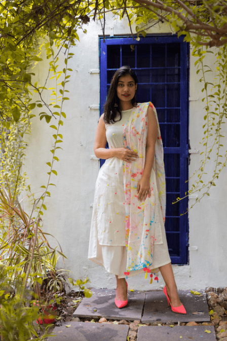 off_white_neon_polka_dots_dress